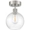 Access Lighting Port Nine Burgundy, Burgundy LED SemiFlush, Brushed Steel Finish, Seeded Glass 63148LEDDLP-BS/SDG - alternate 2